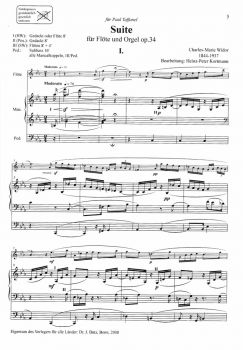 Widor Suite Flöte Orgel Notenbeispiel